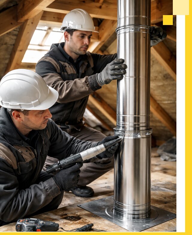 Монтаж дымоходов для каминов в Бирске с гарантией качества