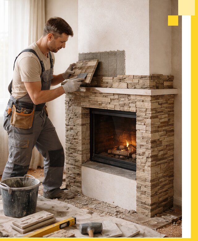 Изготовление и монтаж каминов для дома под ключ в Бирске