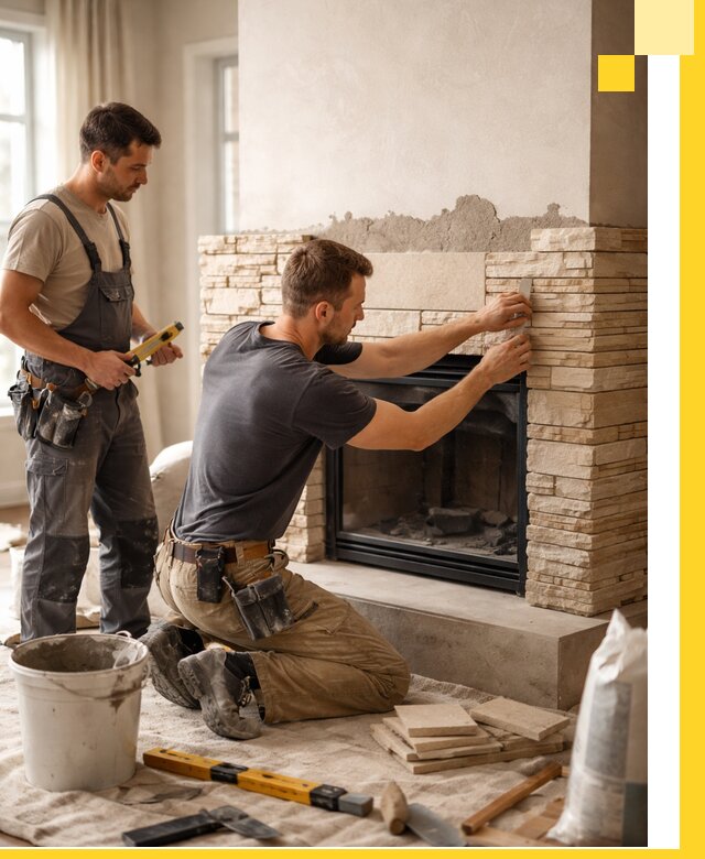 Установка и монтаж каминов для загородного дома в Бирске