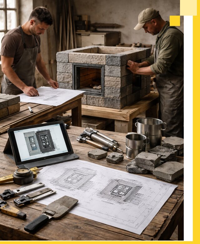 Разработка проектов печей с согласованием и монтажом в Бирске