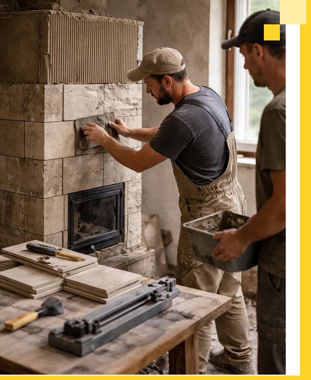 Профессиональная облицовка печей в Бирске: керамика и камень