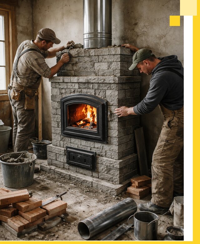 Производство, поставка и монтаж дровяных печей в Бирске