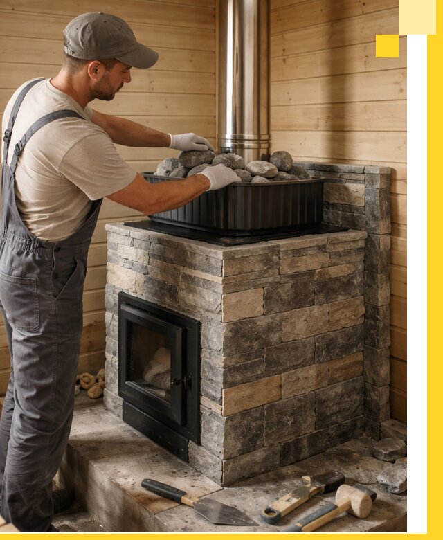 Печи для парной в Бирске, производство, монтаж и обслуживание