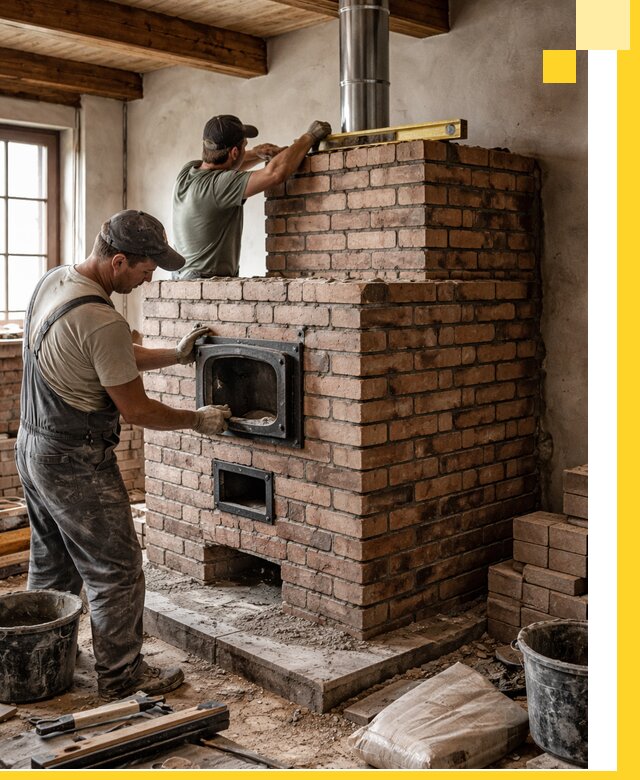 Печи для загородного дома под ключ в Бирске — монтаж и сервис