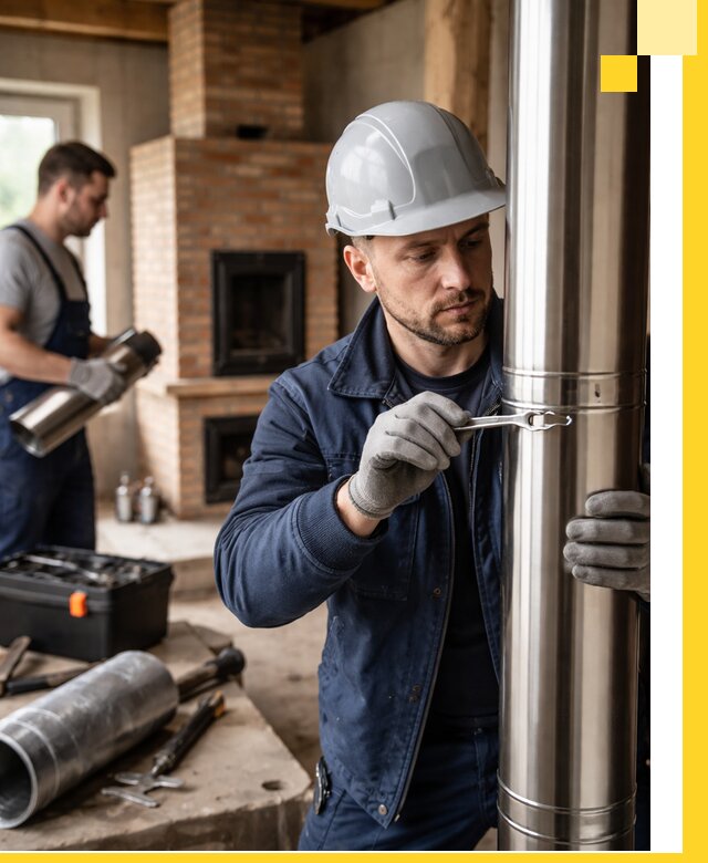 Профессиональный монтаж дымоходов для печей в Бирске