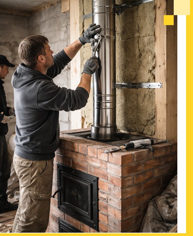 Изготовление и монтаж печей и дымоходов под ключ в Бирске