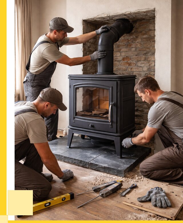 Монтаж печи камина в частном доме в Бирске от 25985 р. | ЭриданБрк