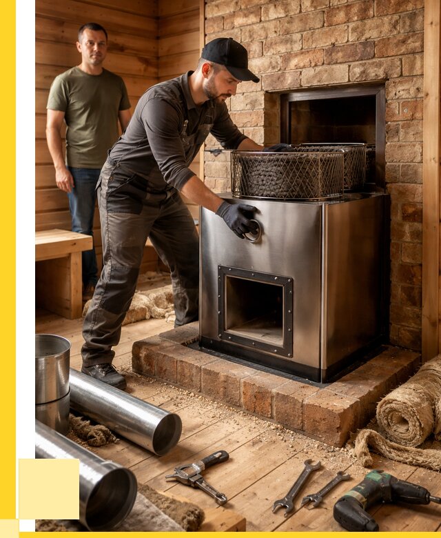 Монтаж банных печей под ключ в Бирске от 18709 р., ЭриданБрк