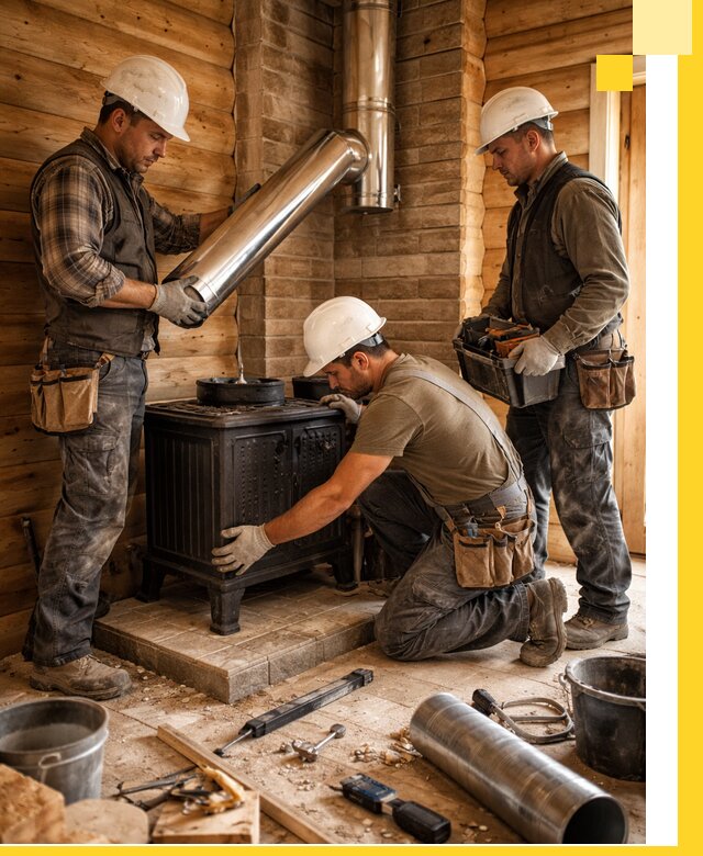 Профессиональный монтаж банных печей и дымоходов в Бирске