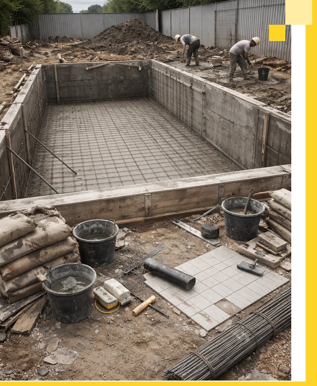 Строительство бассейнов под ключ в Бирске, дизайн и монтаж