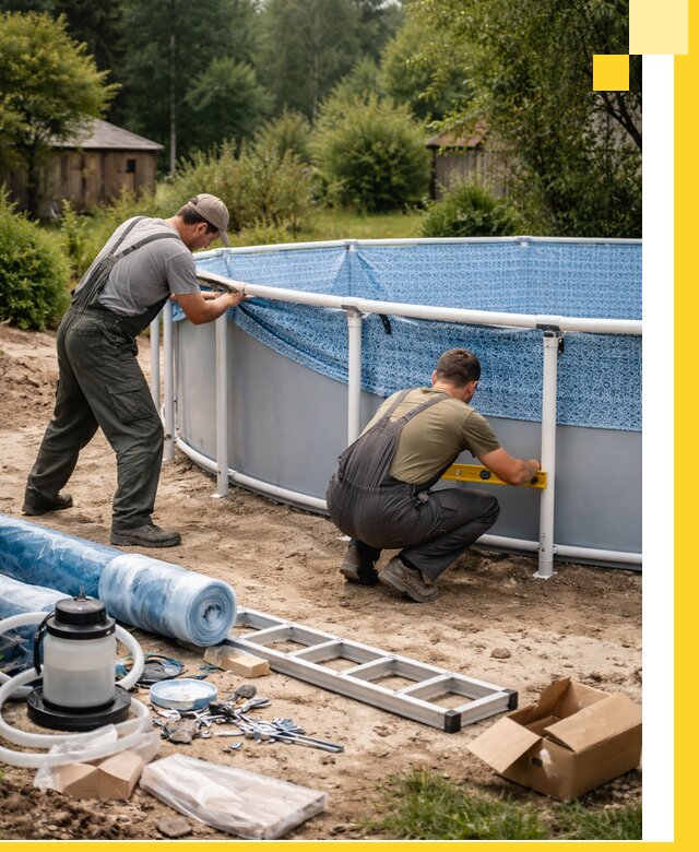 Установка и монтаж каркасных бассейнов в Бирске под ключ