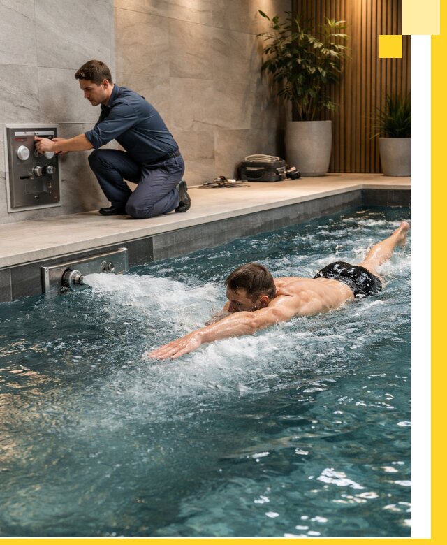 Проектирование и монтаж бассейнов с противотоком в Бирске