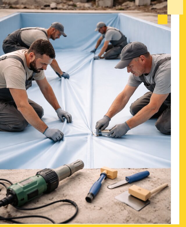 ПВХ пленка для бассейнов с монтажом и гарантией в Бирске