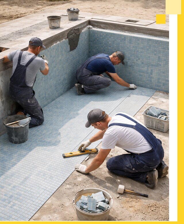 Укладка и установка плитки для бассейнов под ключ в Бирске