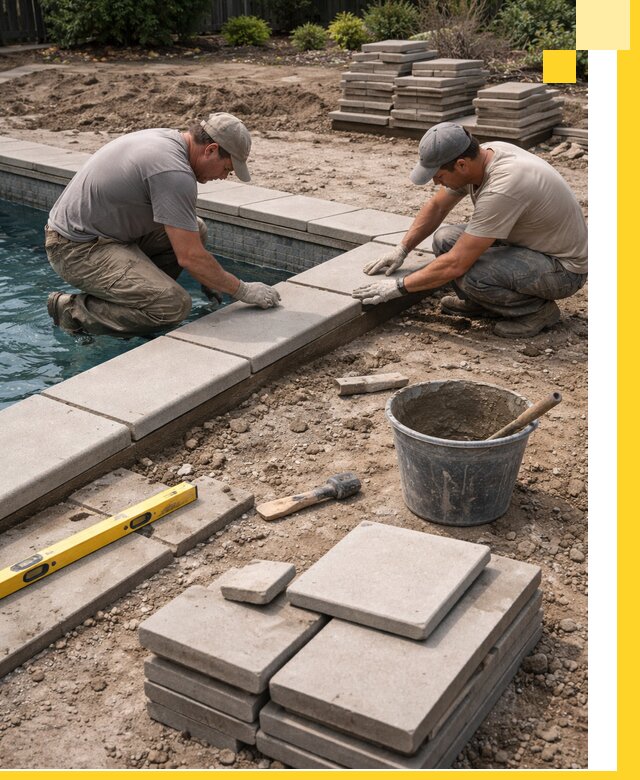 Установка и изготовление копингового камня для бассейнов в Бирске