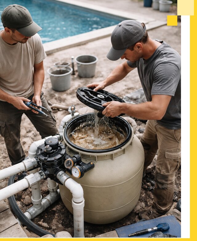 Установка и обслуживание песочных фильтров для бассейнов в Бирске