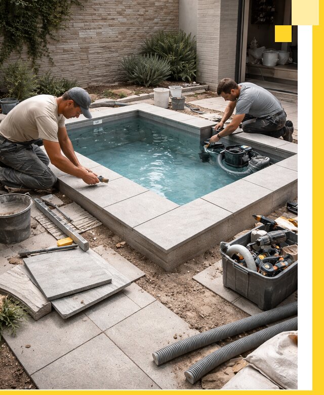 Мини бассейны под ключ в Бирске, дизайн и установка