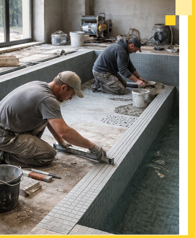 Строительство бассейна в частном доме в Бирске под ключ