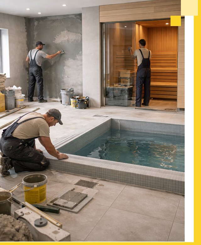 Проектирование и строительство сауны с бассейном в Бирске