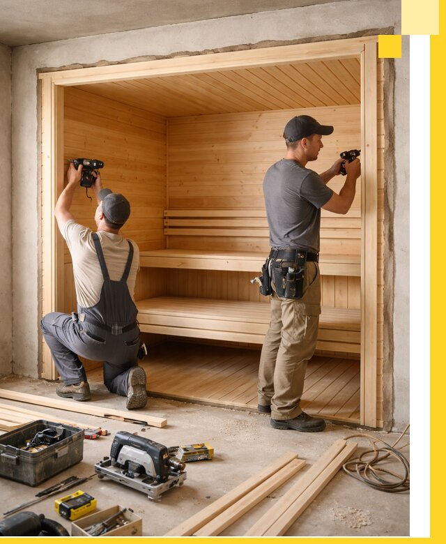 Монтаж саун под ключ в Бирске — проектирование и установка