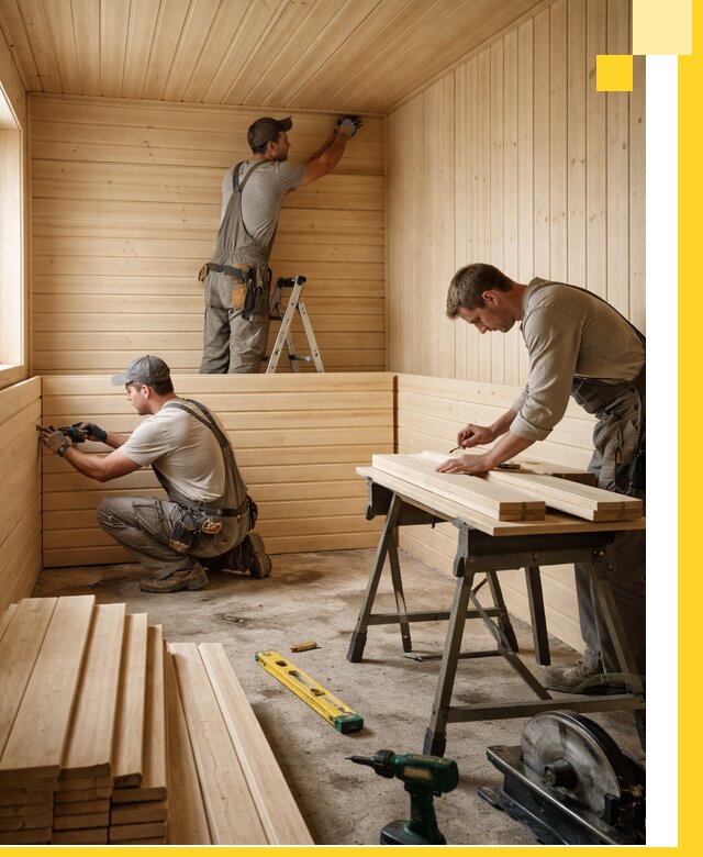 Обшивка саун в Бирске из натуральной древесины под ключ