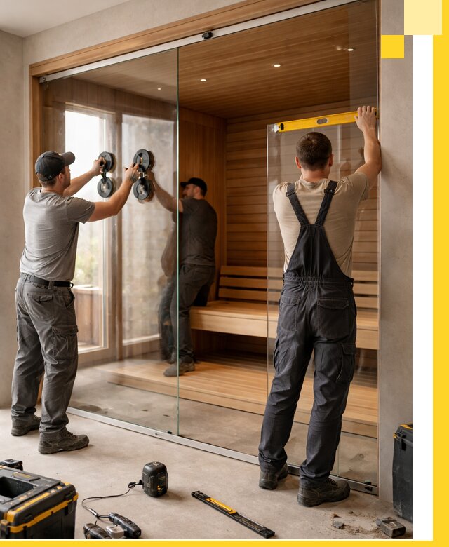 Производство и монтаж стеклянных саун под ключ в Бирске