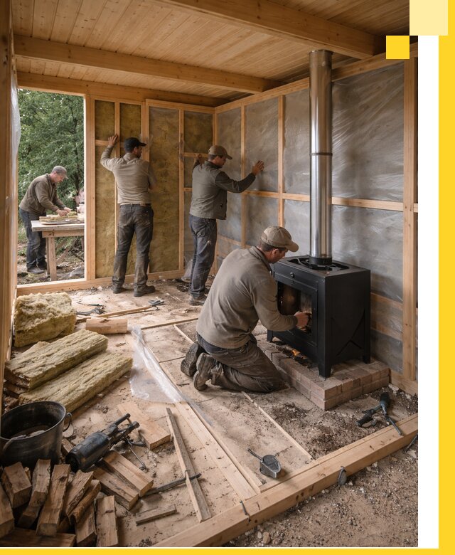 Профессиональный монтаж бань под ключ в Бирске для дома