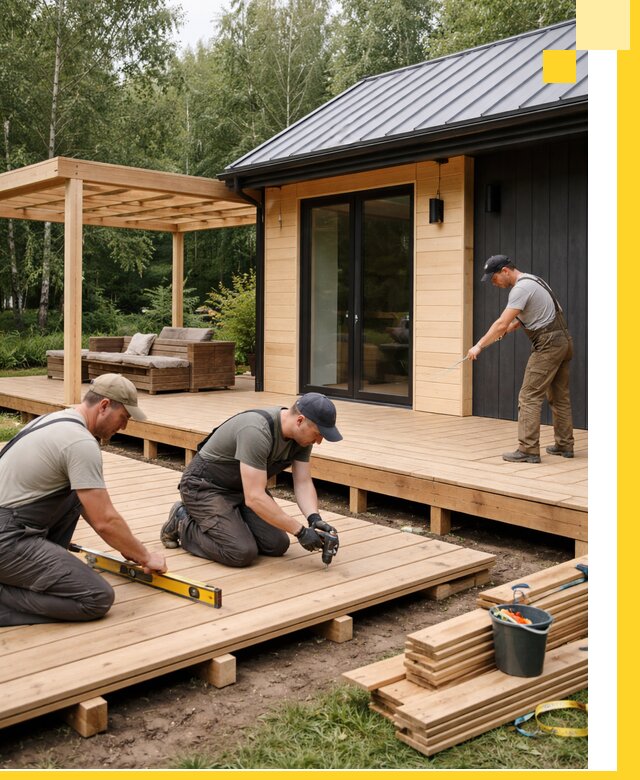 Строительство бань с террасой и бассейном под ключ в Бирске