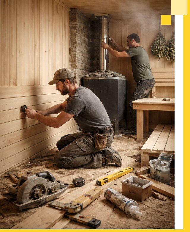 Полное строительство и оснащение парных под ключ в Бирске