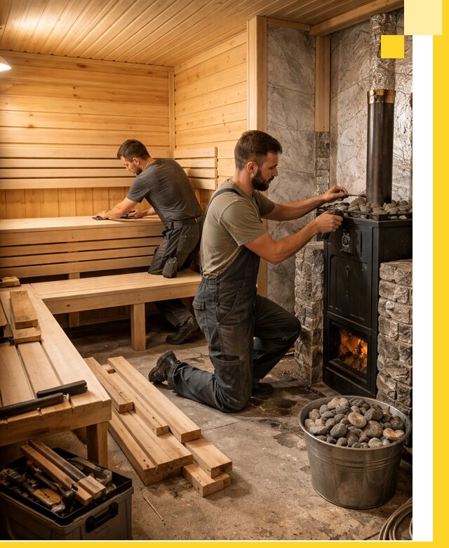 Дизайн и строительство интерьеров бань под ключ в Бирске