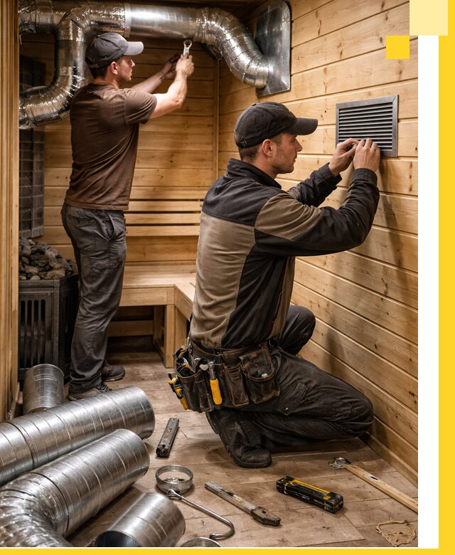 Проектирование и монтаж вентиляции бани в Бирске под ключ