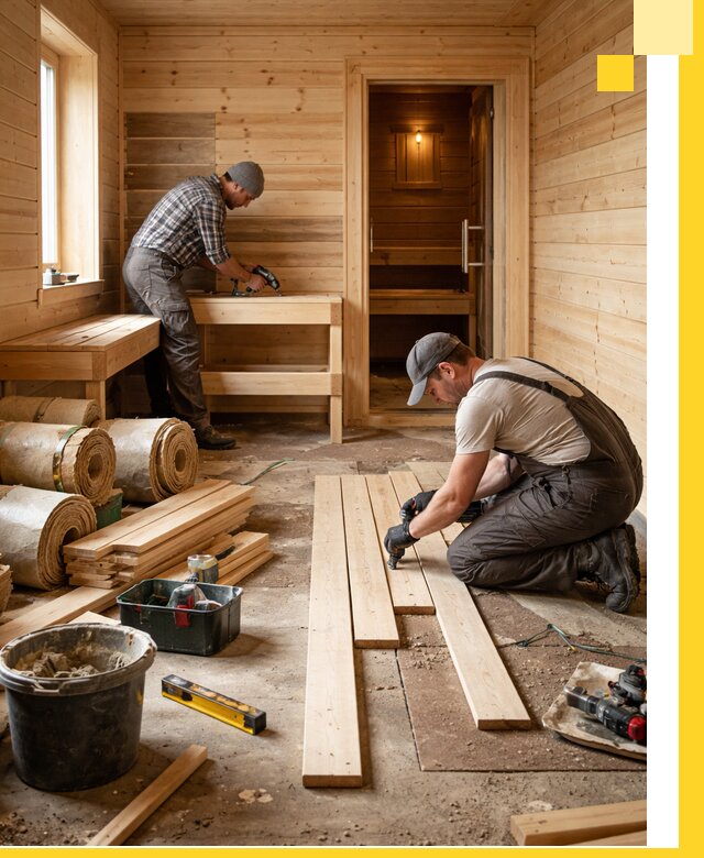 Индивидуальный проект бани с комнатой отдыха под ключ в Бирске