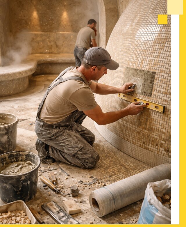 Хамам под ключ в Бирске: проектирование, строительство, отделка