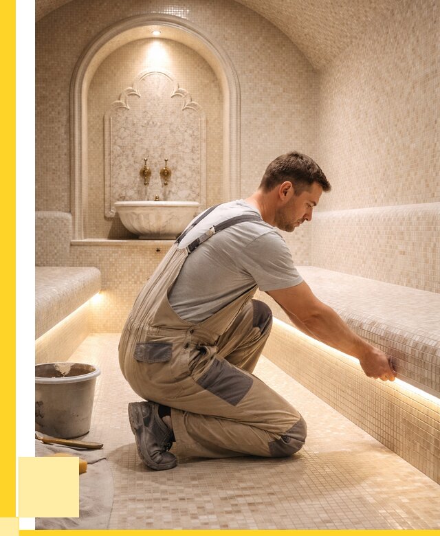 Отделка хамамов под ключ в Бирске от 5717 р. | ЭриданБрк