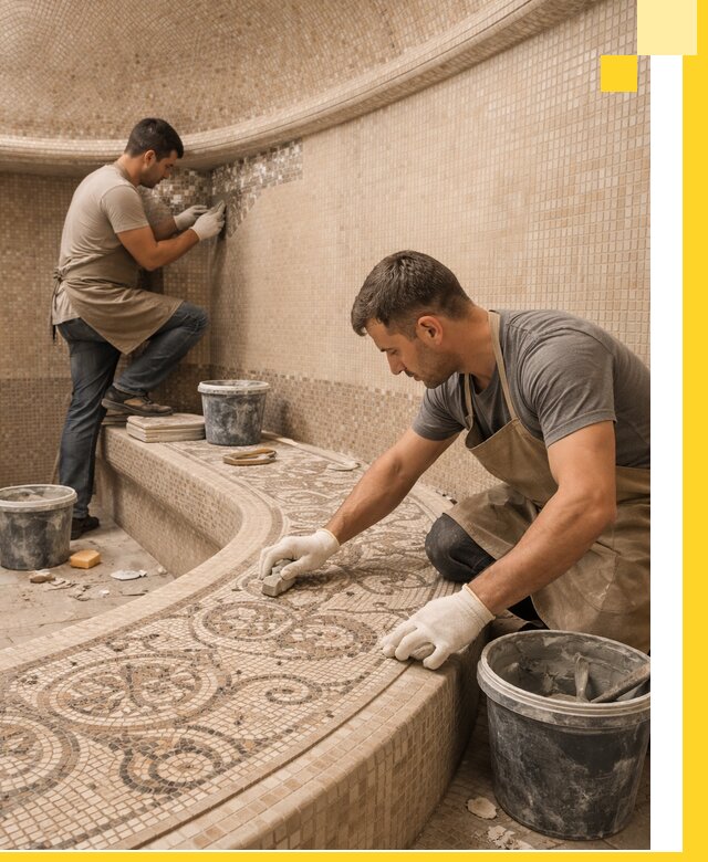 Плитка для хамама в Бирске, укладка, подбор и поставка